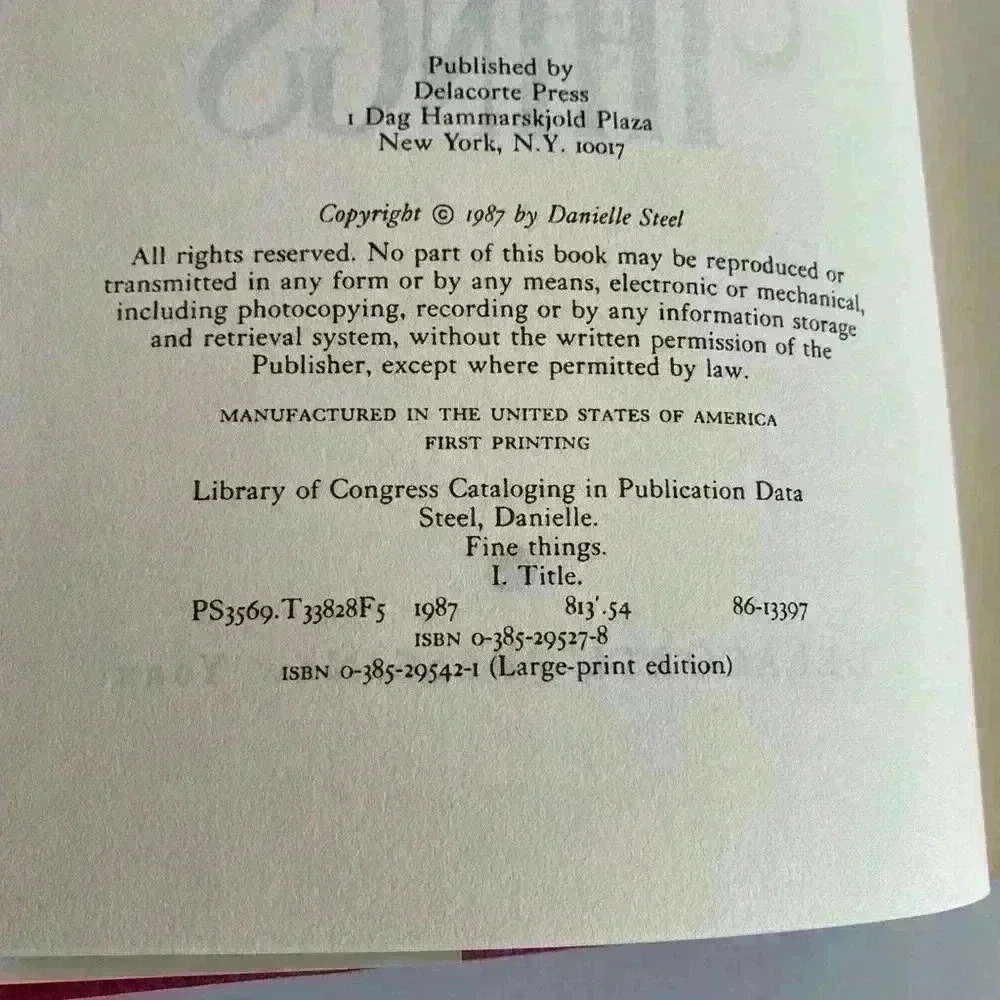 Danielle Steel Fine Things hardcover - Picture 8 of 12